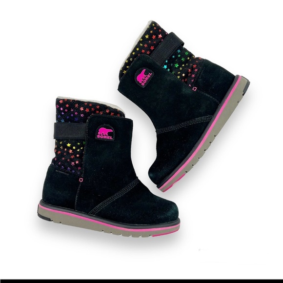 Sorel girls Rylee star print waterproof boots - Picture 1 of 7
